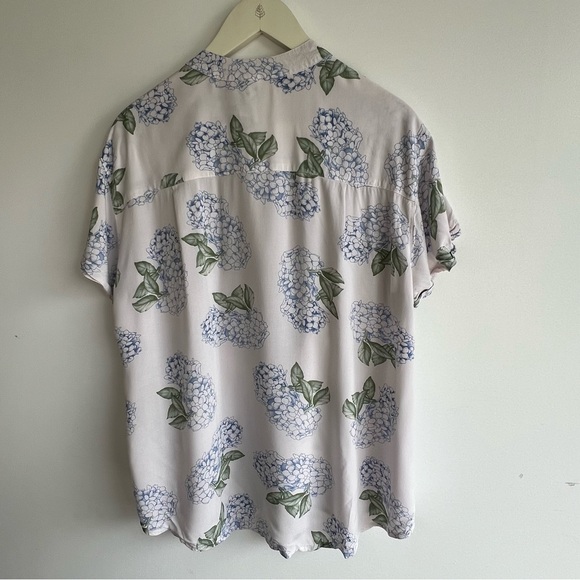 Piyama Hydrangea Blue Pajama Set Floral Lounge Sleepwear Resort Style Size M - Picture 7 of 16